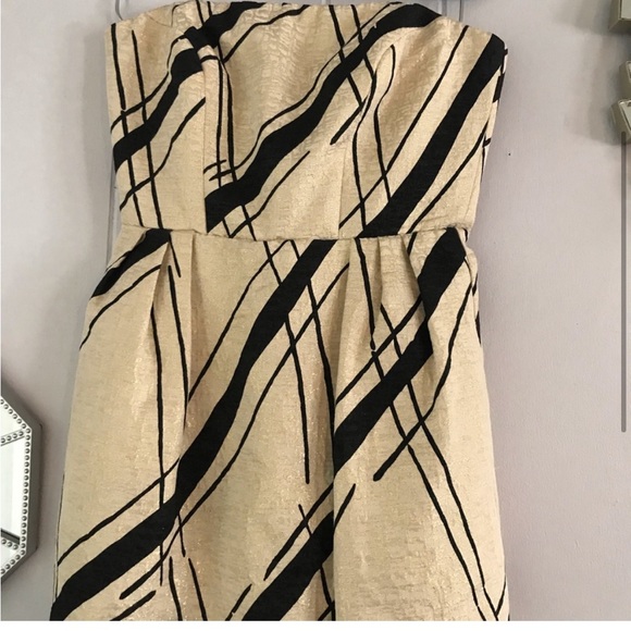 Girls from Savoy Cream, Gold Black Tube Dress - Picture 6 of 9